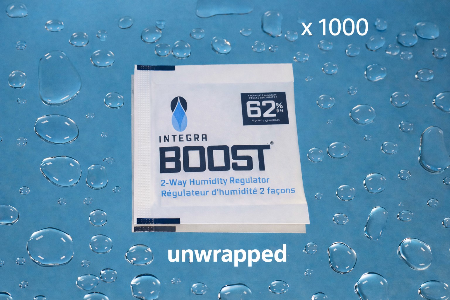 Produktbild von Cansativa branded Integra Boost - 62% Humidity Control Pack Size 4g (unwrapped), 1000 Stk.