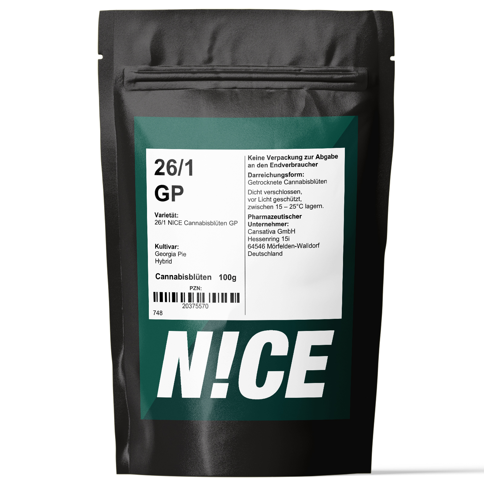 Produktbild von NICE 26/1 GP (Georgia Pie) 100g
