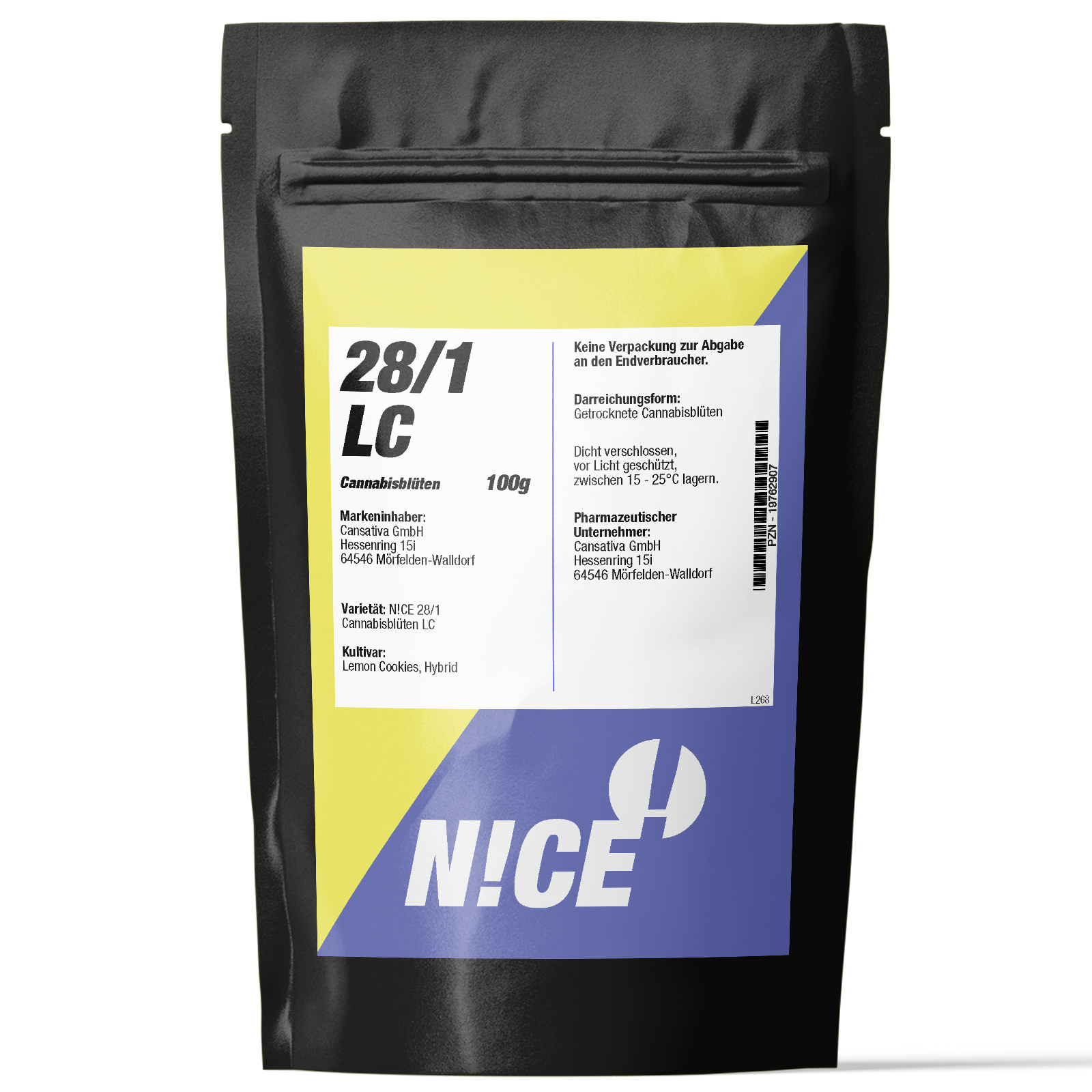 Produktbild von NICE 28/1 LC (Lemon Cookies) 100g