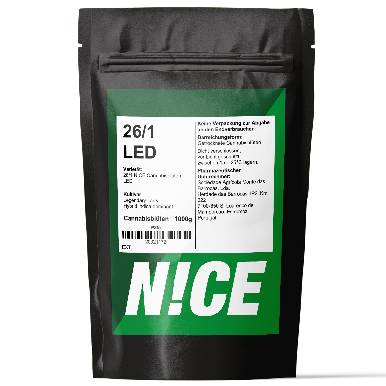Produktbild von NICE 26/1 LED (Legendary Larry) 1000g
